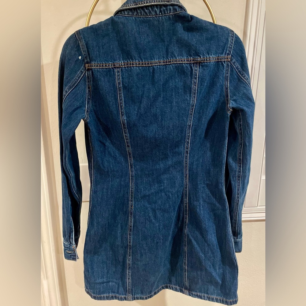 life in progress Indigo Blue Denim Jacket with Contrast Stitching - Picture 3 of 3